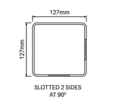 127MM X 127MM 90 Degrees PVC fence post - Slat top 2500MM LONG, 7 Year Warranty
